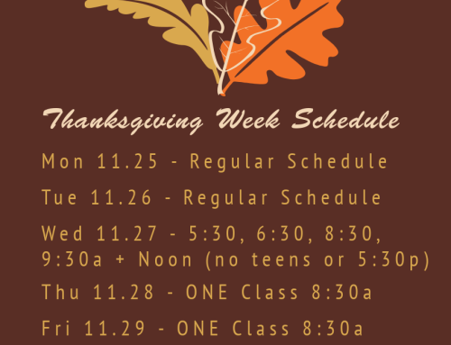 NEWS: 2024 Thanksgiving Week Schedule